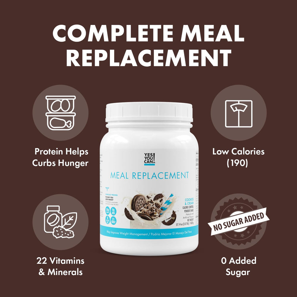 Yes You Can! tub label showing flavors, protein, and vitamins at a glance