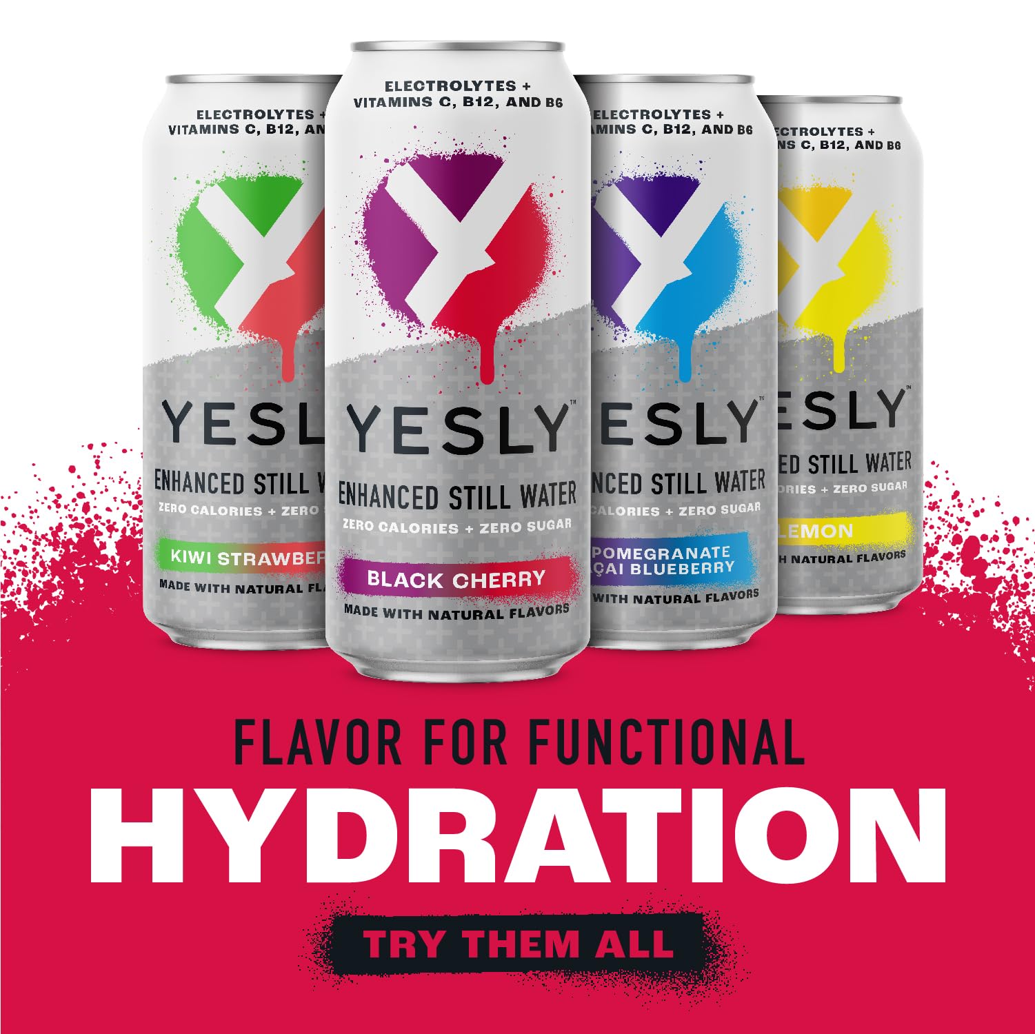 Yesly back-of-label features zero sugar and no artificial sweeteners.