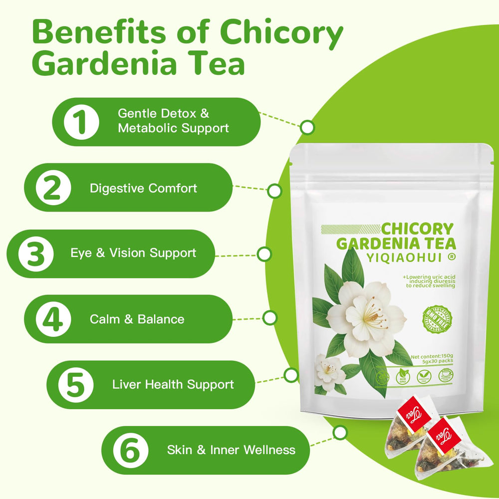 YIQIAOHUI chicory gardenia tea cup scene for relaxing ritual.