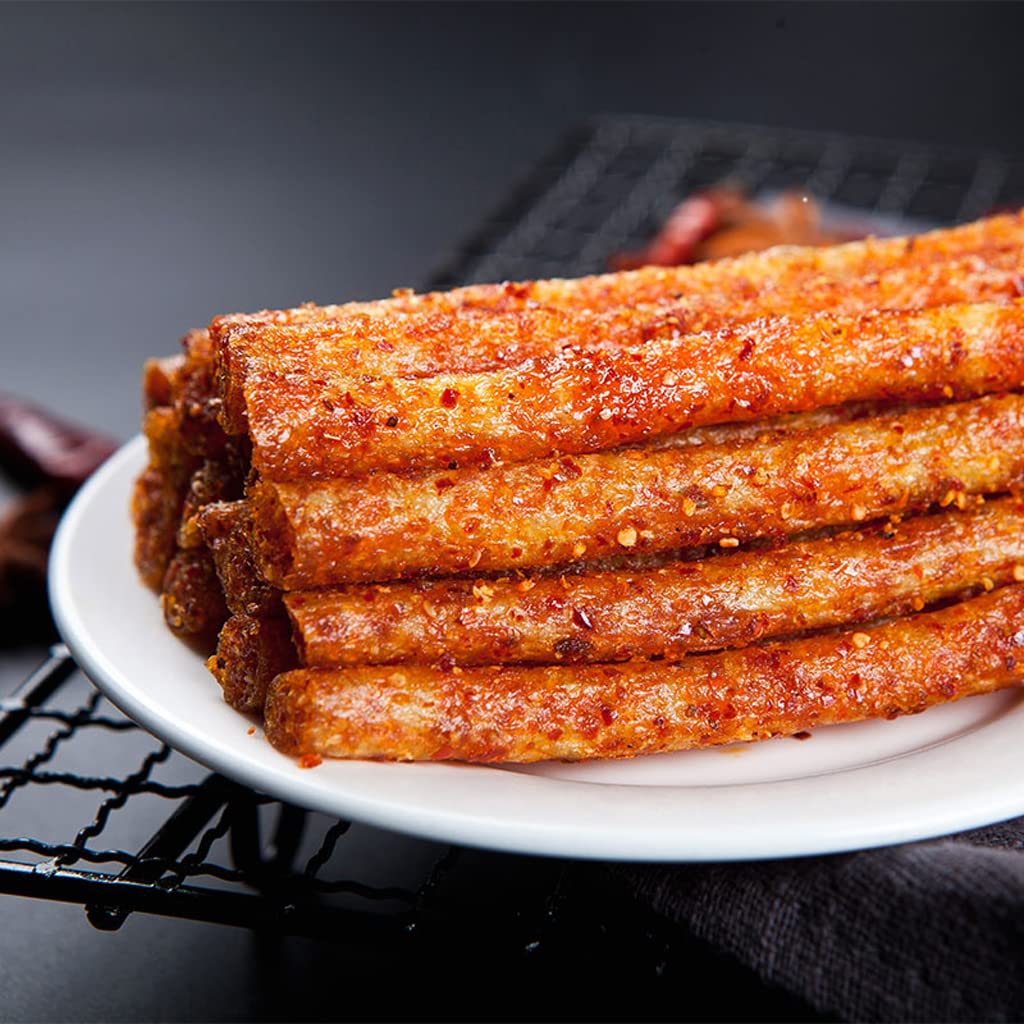 YMeijian Latiao hot-spicy sticks ready-to-eat snack with spicy depth.