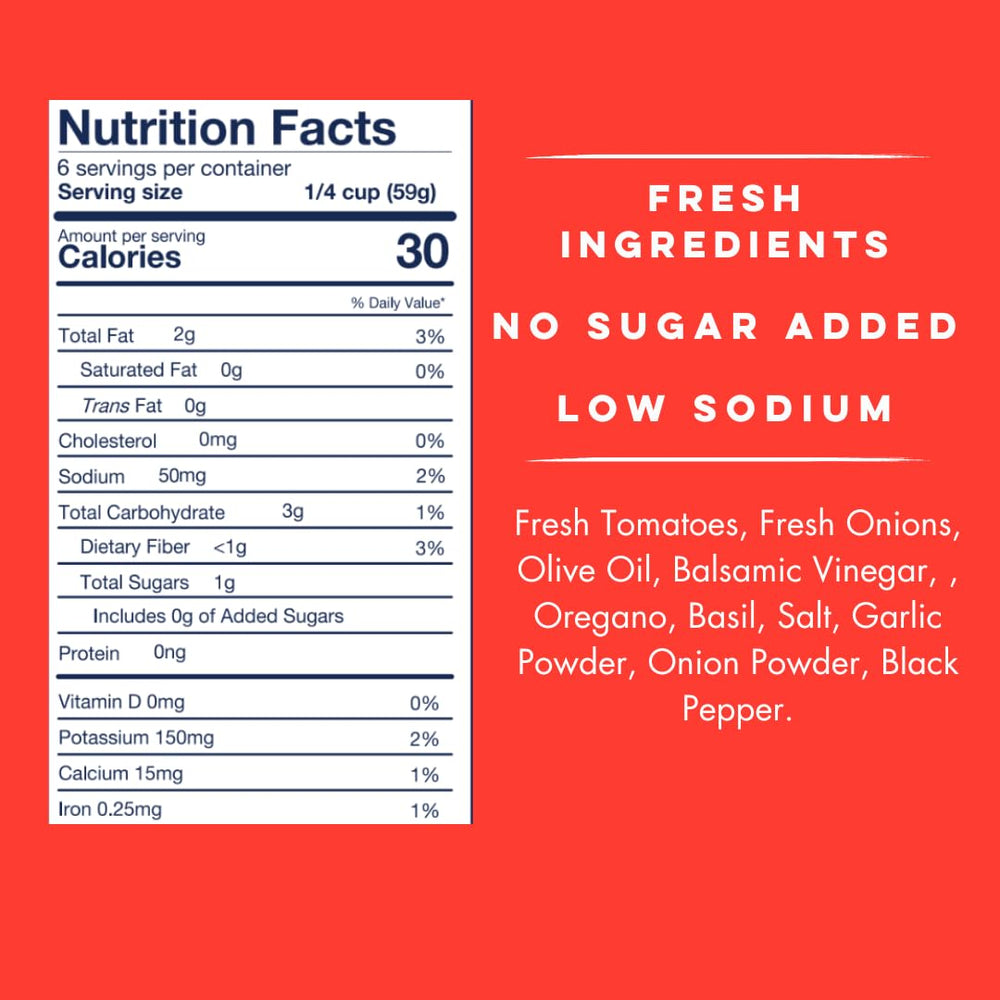 Close-up label on Yo Mama’s Foods Keto Classic Pizza Sauce highlighting Paleo-friendly ingredients.
