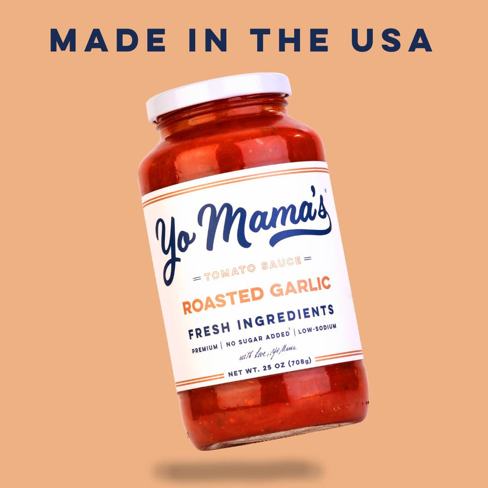 Yo Mama’s Foods Low-sodium, low-carb sauce banner for balanced diets