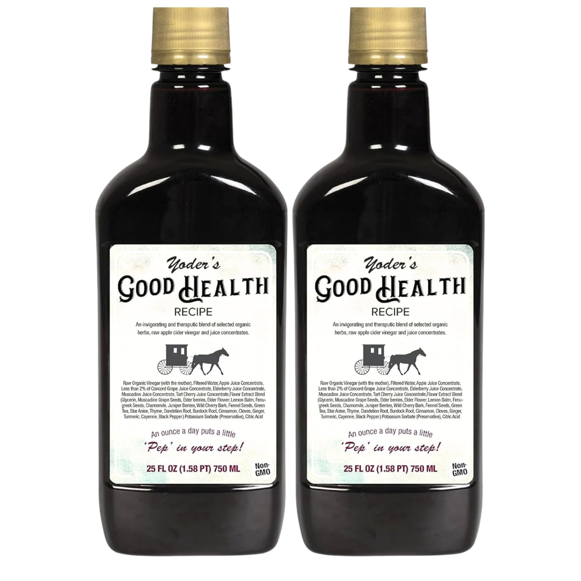 Yoder Naturals bottle close-up with herbs, ideal for a daily tonic in water