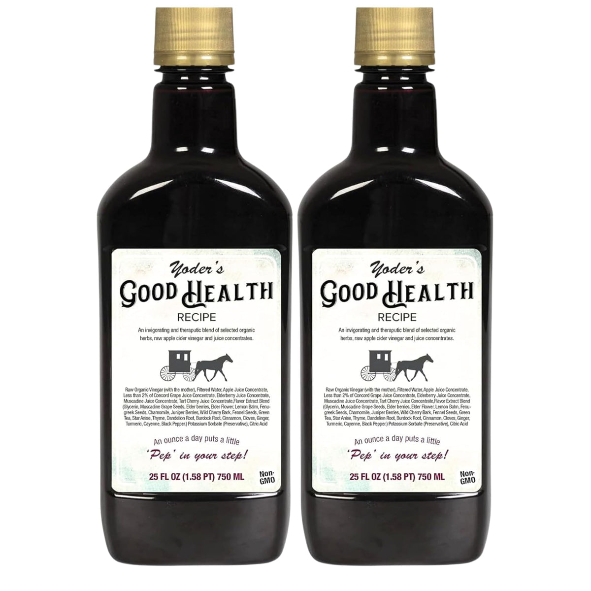 Yoder Naturals bottle close-up with herbs, ideal for a daily tonic in water