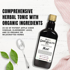 Yoder Naturals elderberry juice in glass, flavorful addition to drinks