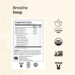 Tea bags close-up for Yogi Breathe Deep, ideal for a soothing ritual