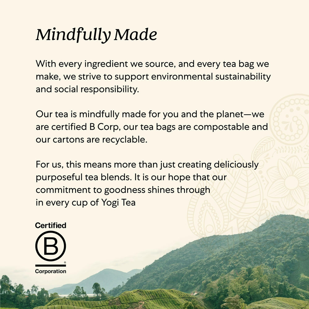 Yogi Brewing suggestions on carton back to maximize flavor