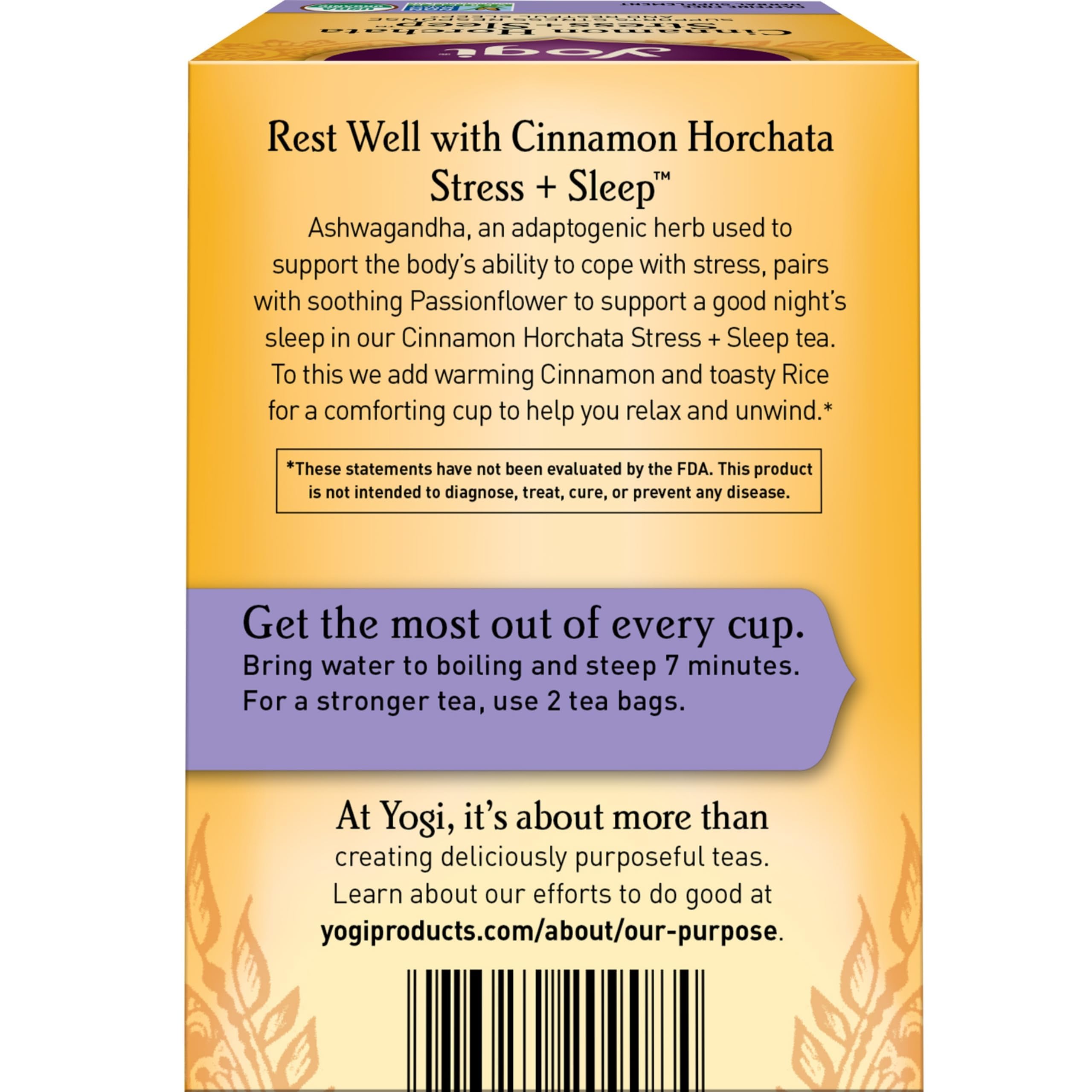 Yogi Cinnamon Horchata aroma inviting warmth and calm