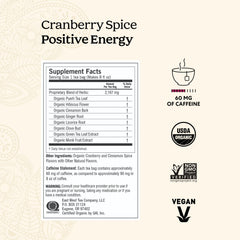Yogi Cranberry Spiced Positive Energy tea bags ready to steep for focused moments.