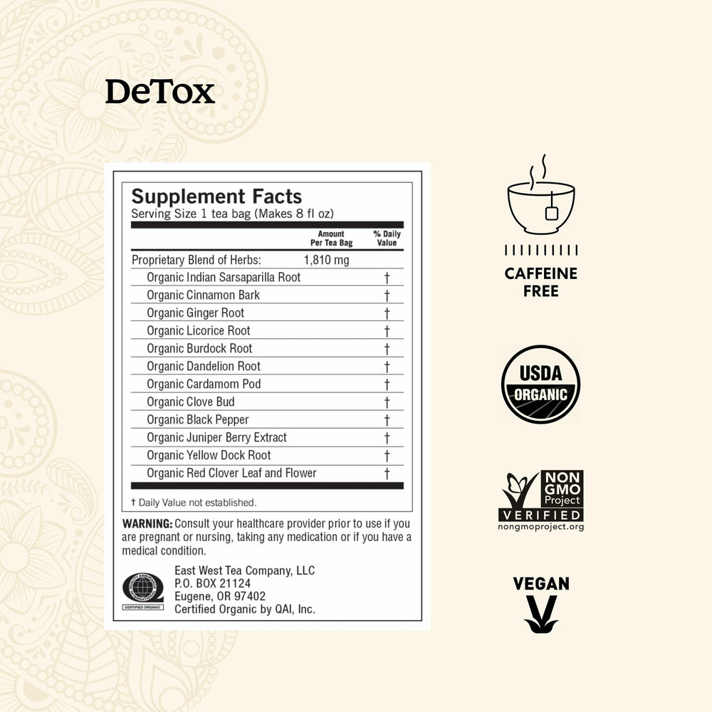Yogi Detox variety-pack brew-steep reveals rich aroma and soothing flavor.