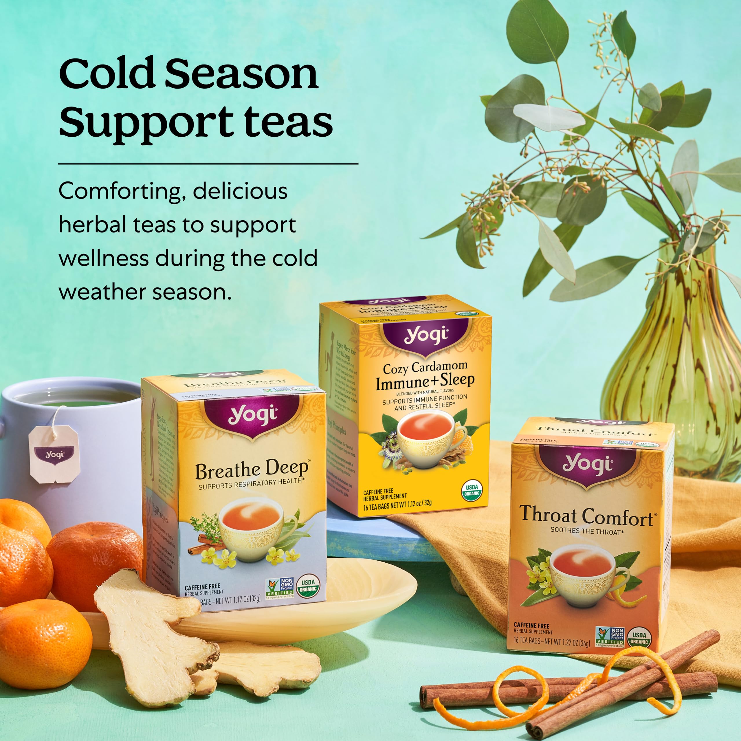 Yogi Get Well Tea Sampler gift-ready box signals thoughtful gifting