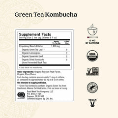 Yogi Green Tea Kombucha tea bags ready for a quick, refreshing brew.