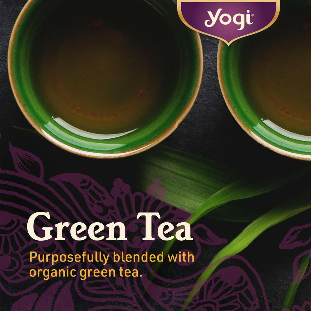 Six-pack of Yogi Green Tea Kombucha for a daily ritual.
