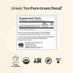 Yogi Green Tea Pure Green Decaf tea bags ready for a quick daily brew.
