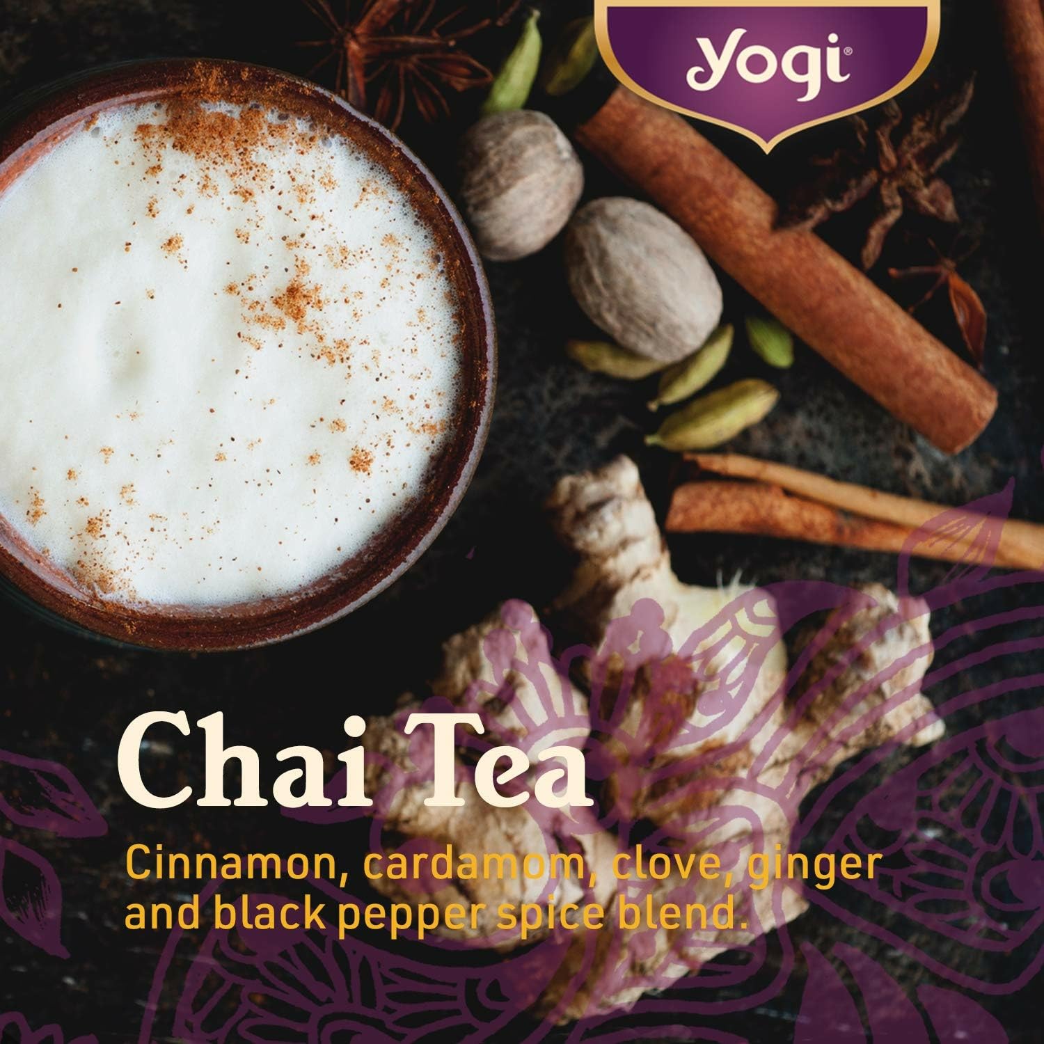 Natural honey drizzle highlight in Yogi Honey Chai Turmeric Vitality Tea