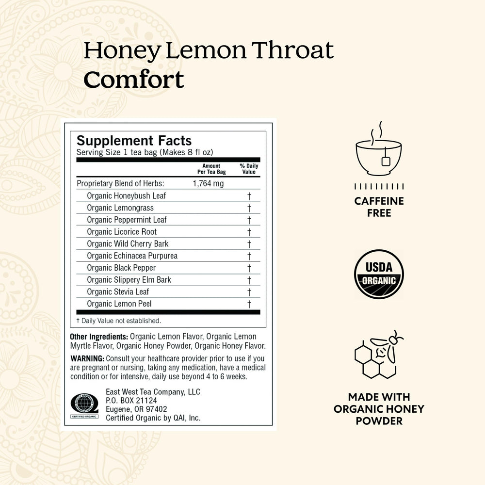 Steeping cup reveals warm honey-lemon aroma from Yogi.