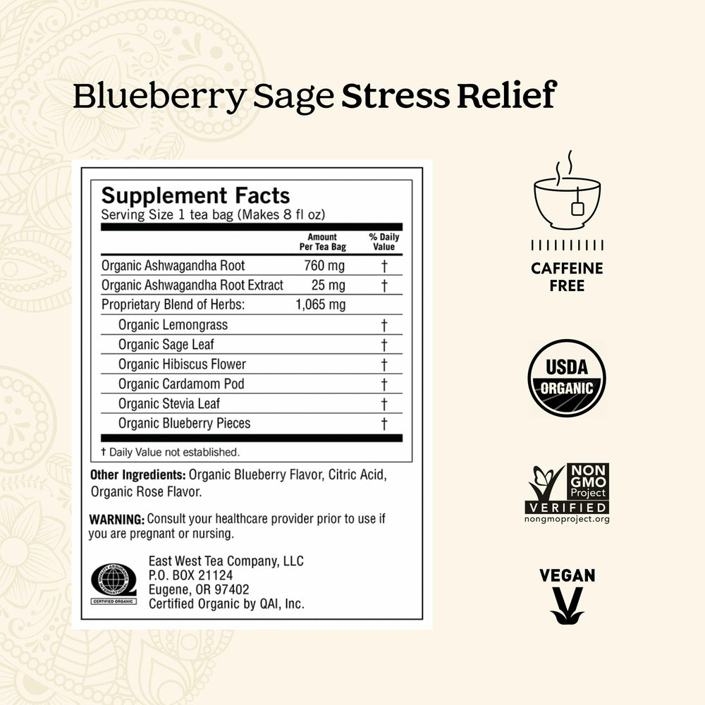 Yogi Kava Stress Relief tea bag supports a soothing night routine.