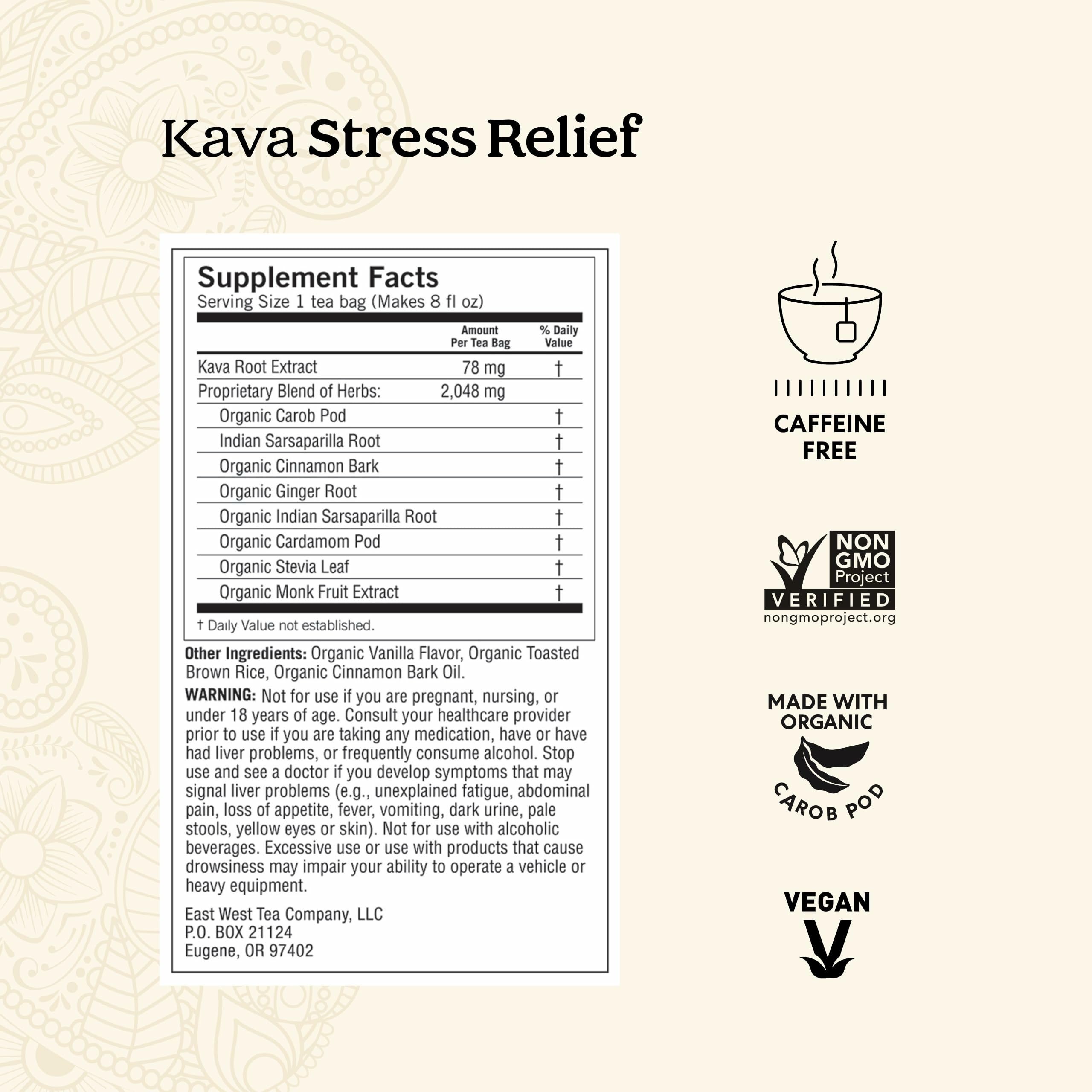 Yogi Kava tea bags ready to steep for caffeine-free relaxation