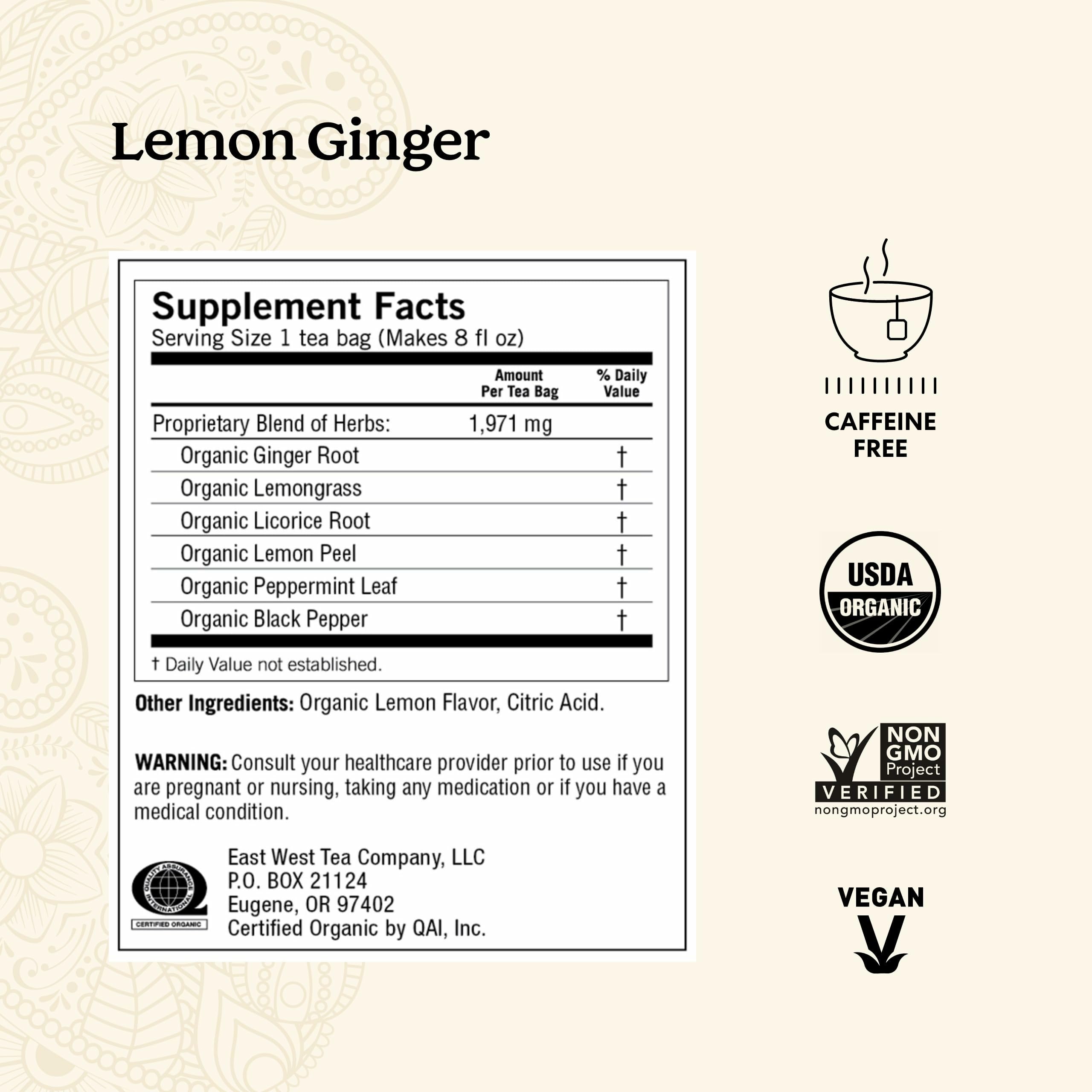 Yogi Lemon Ginger tea bags ready to brew for a soothing moment