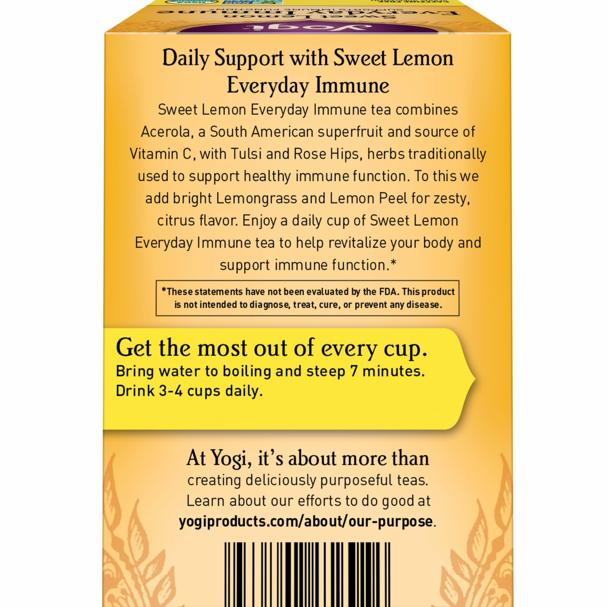 Yogi Lemongrass Lemon Peel closeup highlights fresh citrus notes.
