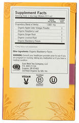 Yogi Organic Blackberry Apple Awakening Digestive Cider tin with organic certification symbols