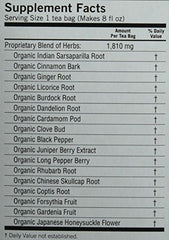 Yogi Organic Detox Tea tea bags closeup ready for a calming afternoon cup