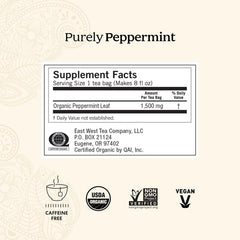Yogi Purely Peppermint Tea peppermint leaves display for natural aroma and flavor