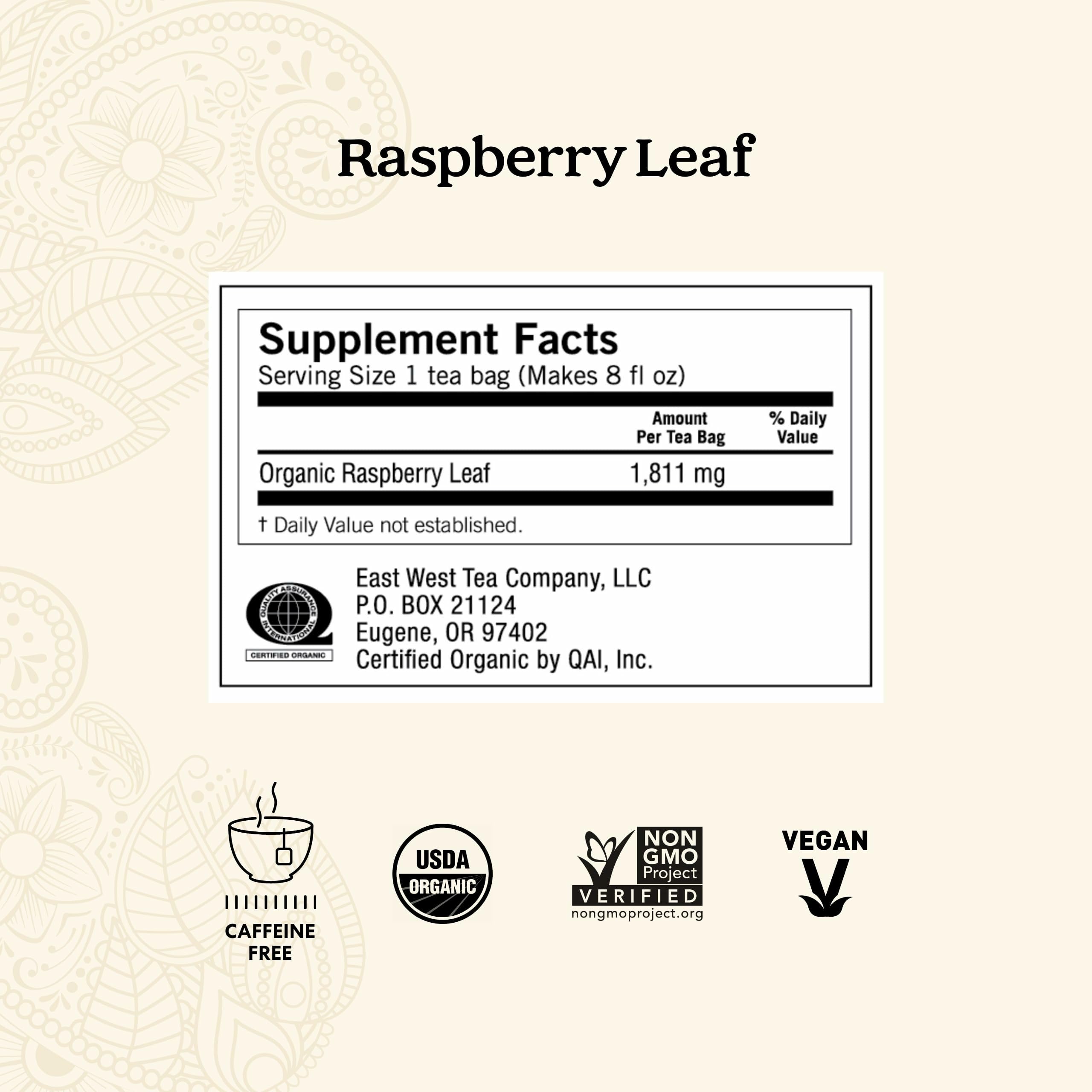 Yogi Raspberry Leaf Tea steeping in a warm cup with earthy aroma