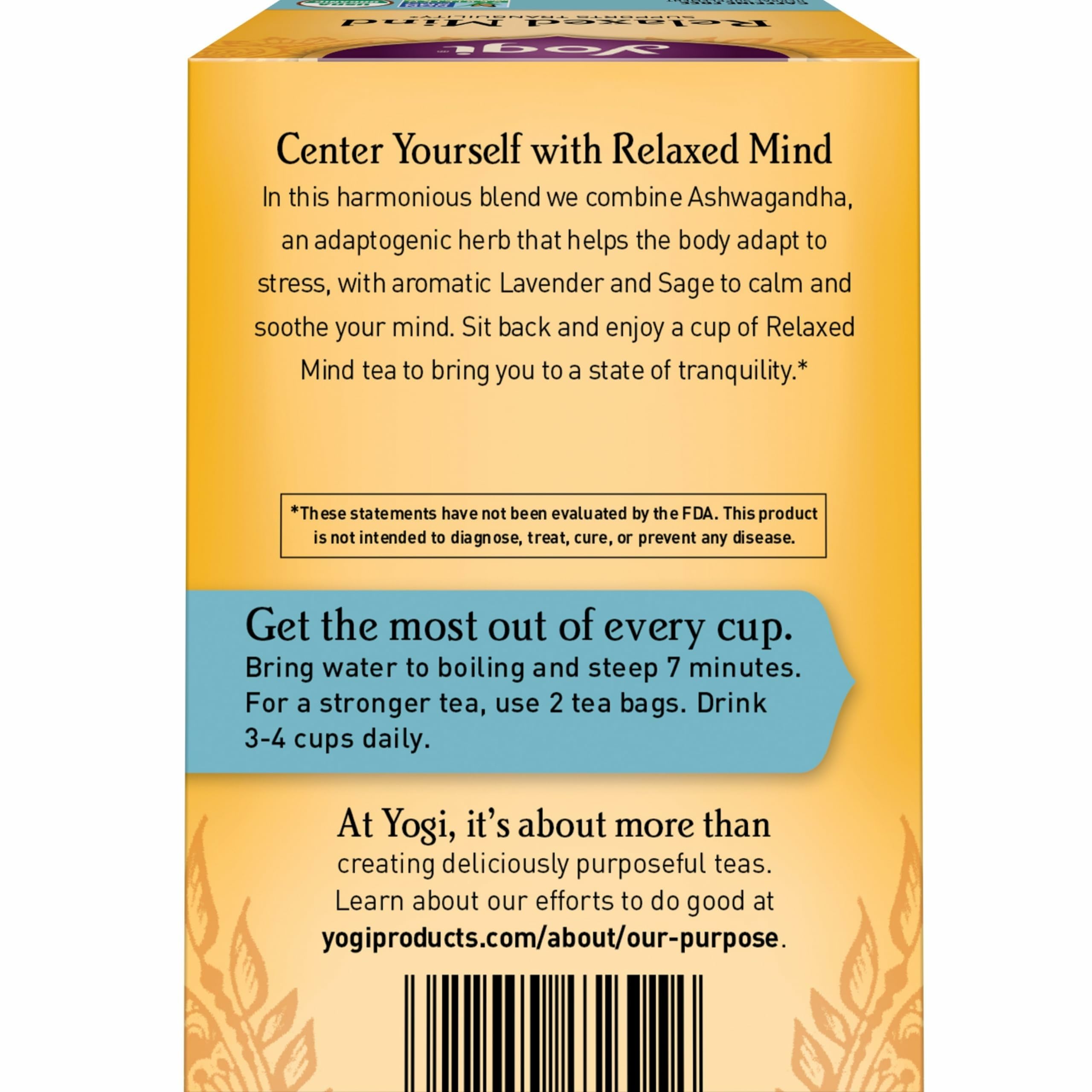 Yogi Relaxed Mind Tea lavender flower close-up, highlighting fragrant floral notes.