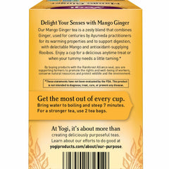 Yogi Rooibos base, antioxidant-rich blend