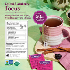 Yogi Spiced Blackberry Focus tea bag helps you stay focused during breaks.