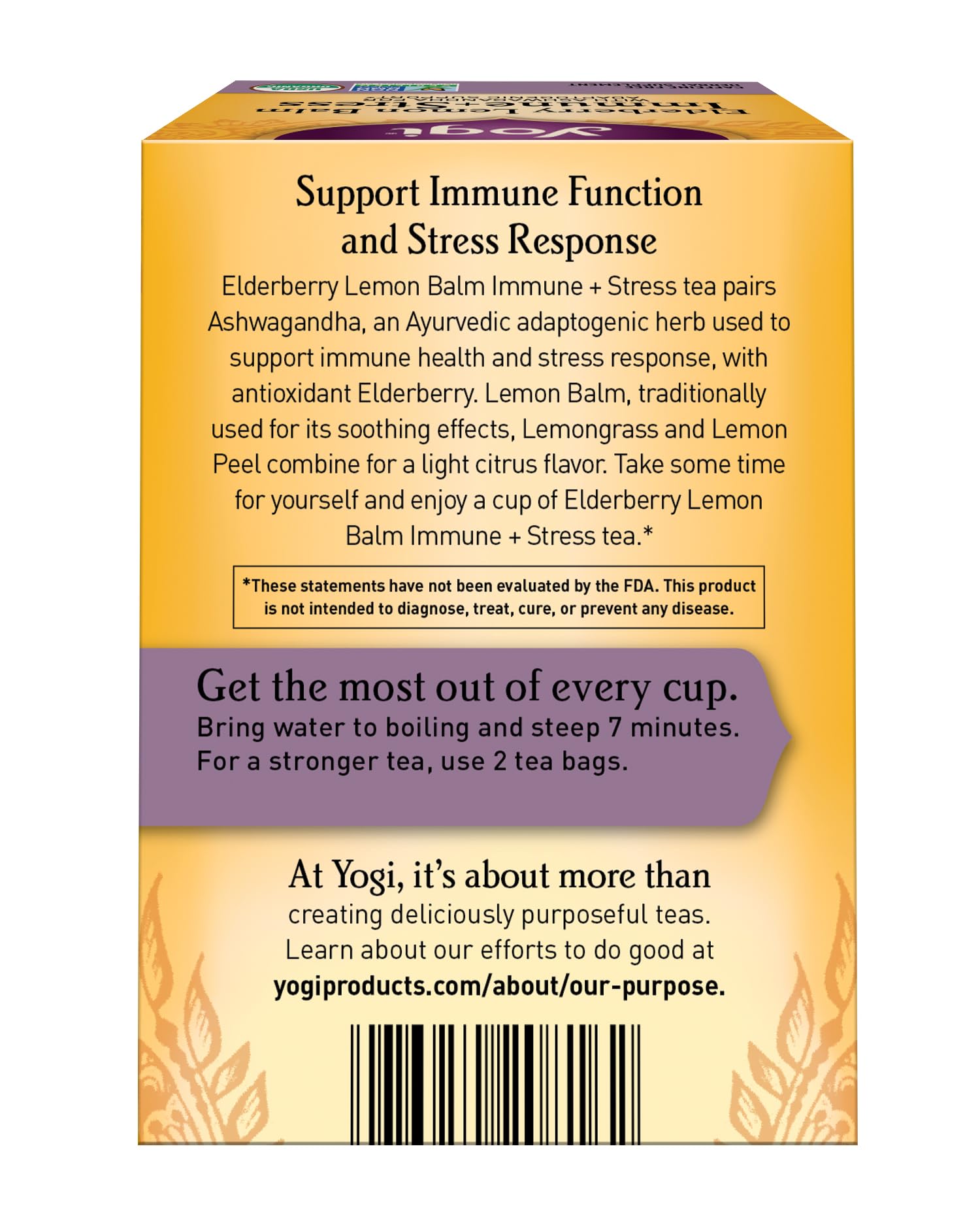 Yogi Tea ashwagandha adaptogen contributing to stress response