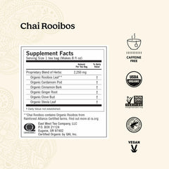Yogi Chai Rooibos cup steeping with warm spice aroma