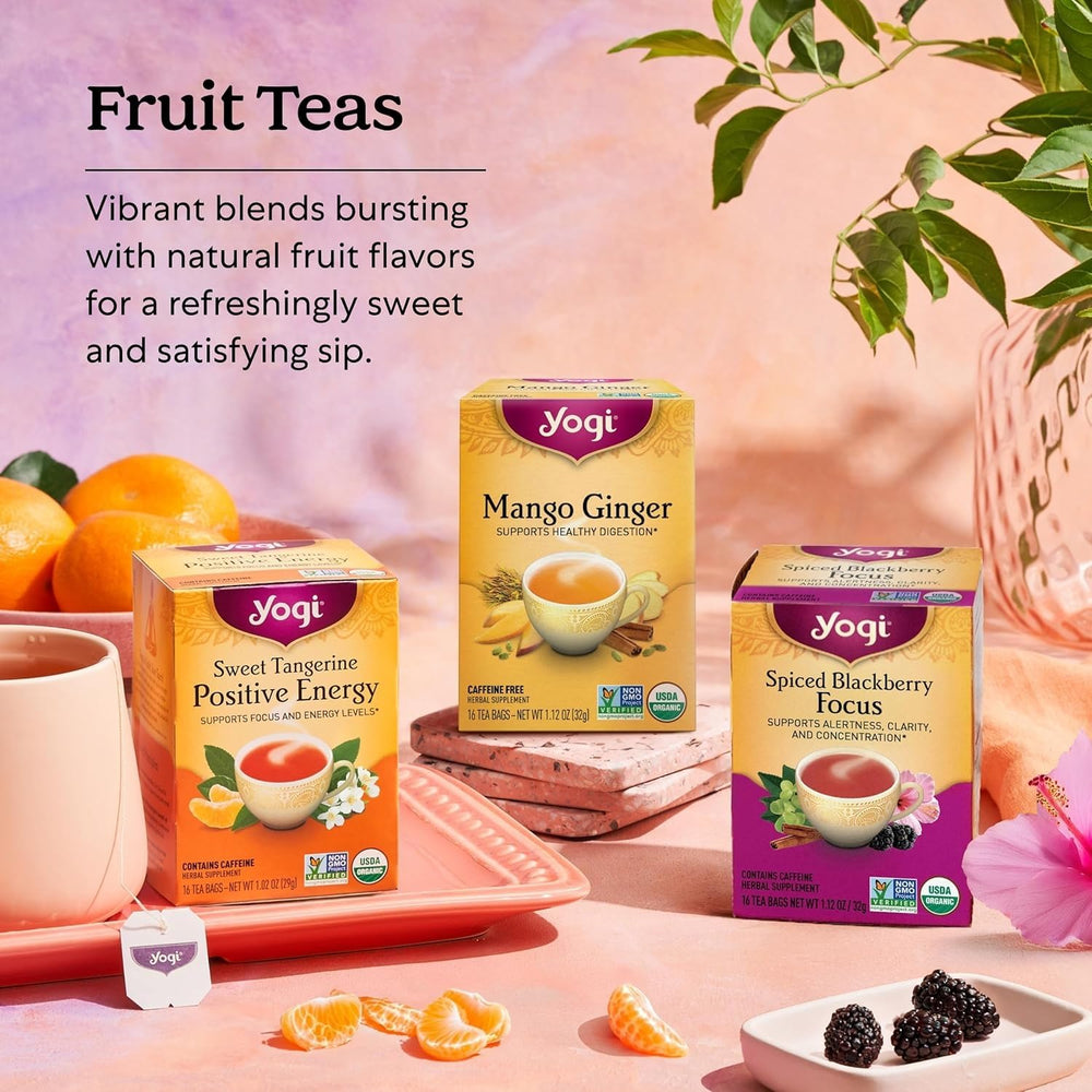 YOGI TEA Sweet Tangerine Positive Energy invites bright, uplifting breaks