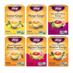 YOGI TEA Fruity Variety Pack box front offering a flavorful break