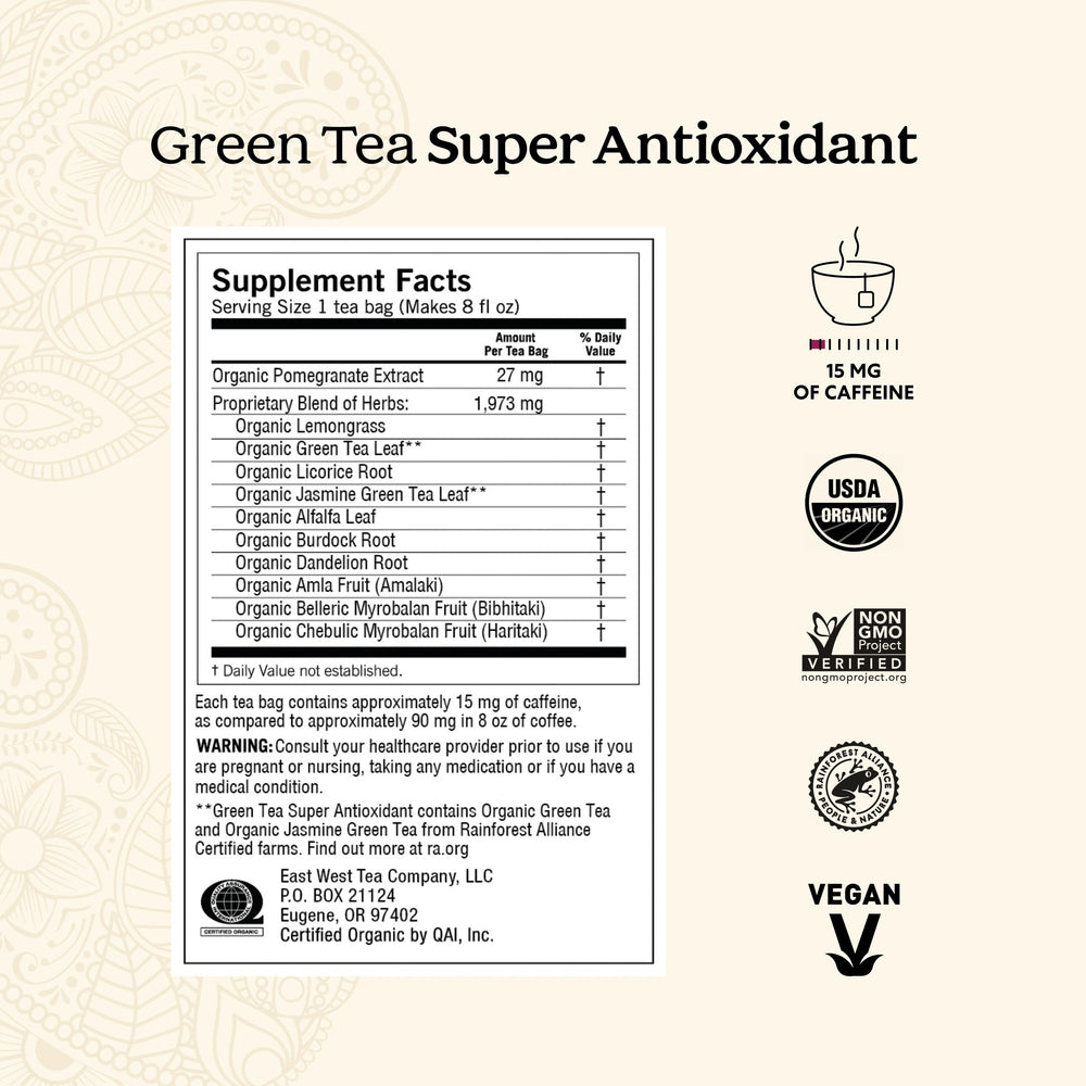 Yogi Tea Green Tea Pure Green tea bags with premium organic leaves