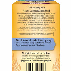Yogi Tea honey lavender tea bags ready for a relaxing ritual.