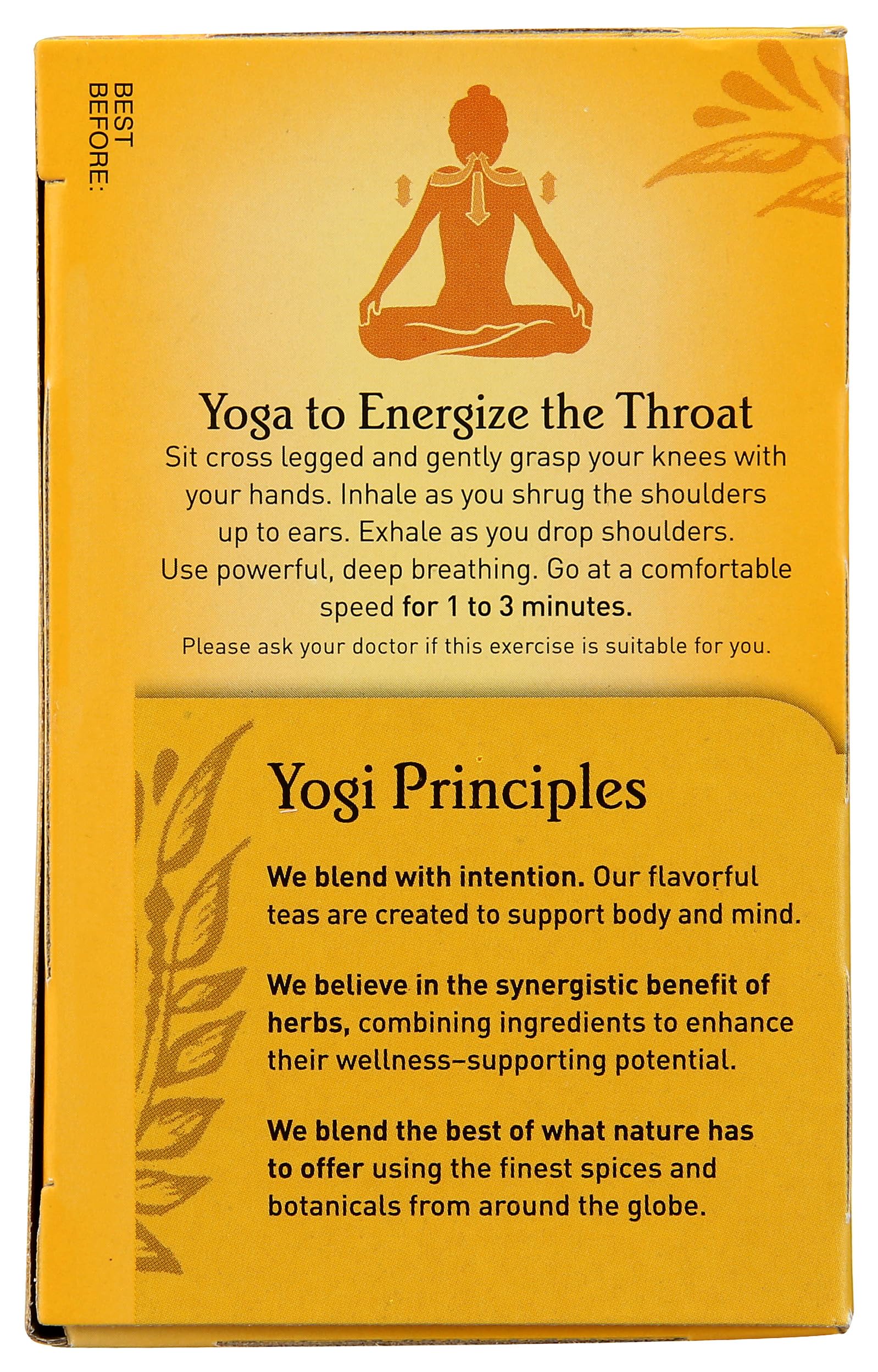 Yogi Tea Honey Lemon Throat Comfort echinacea and peppermint provide cooling refreshment