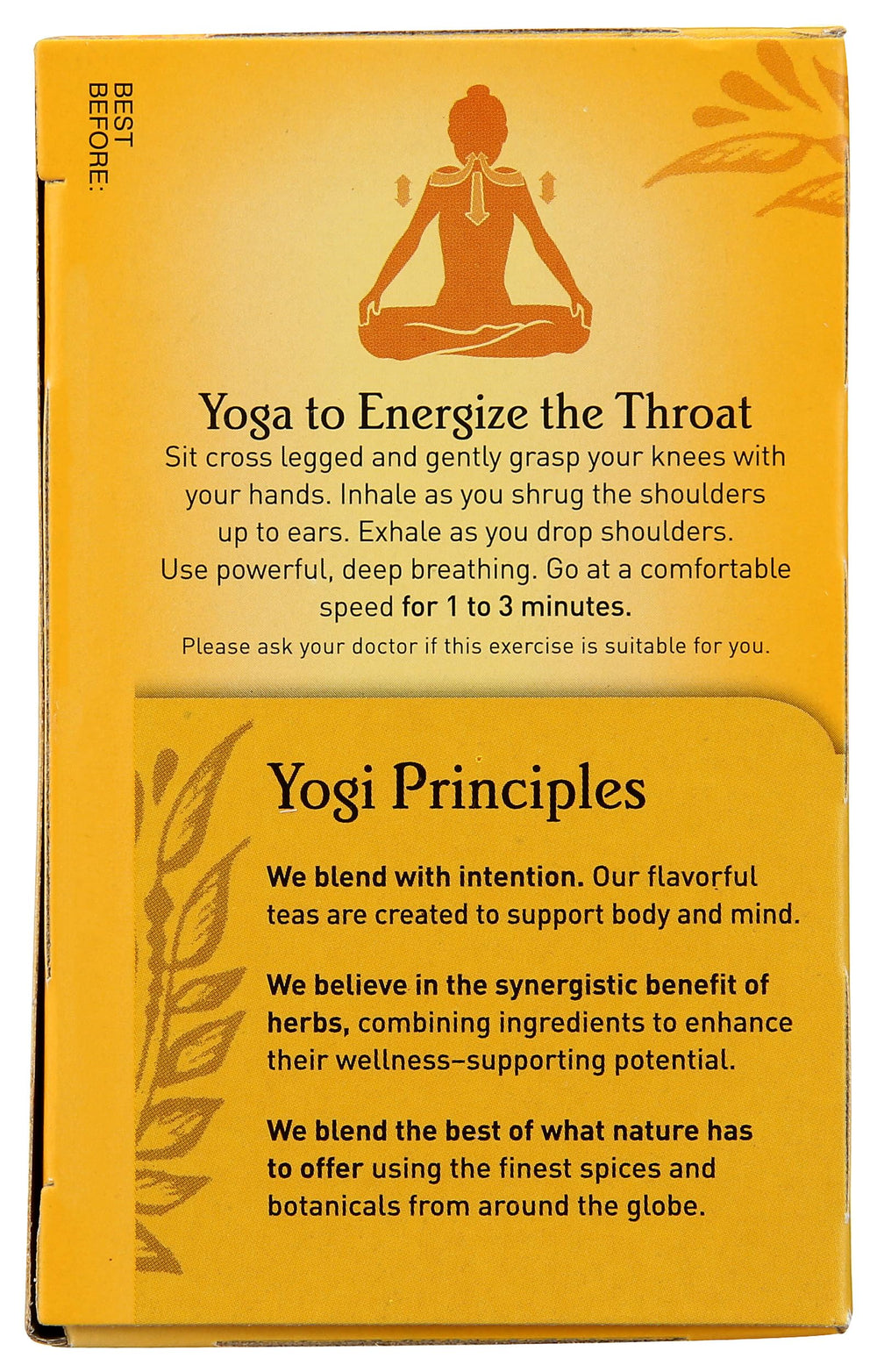 Yogi Tea Honey Lemon Throat Comfort echinacea and peppermint provide cooling refreshment