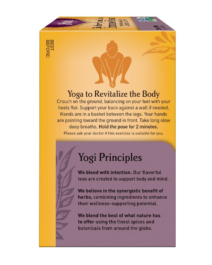 Yogi Tea lemongrass and lemon peel flavor elevates brightness