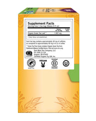 Yogi Tea Pure Green cup with steam signaling a refreshing brew.