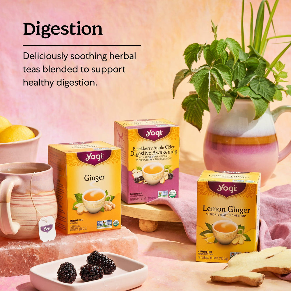 A cup of Yogi Soothing Relief Constipation tea ready to enjoy.