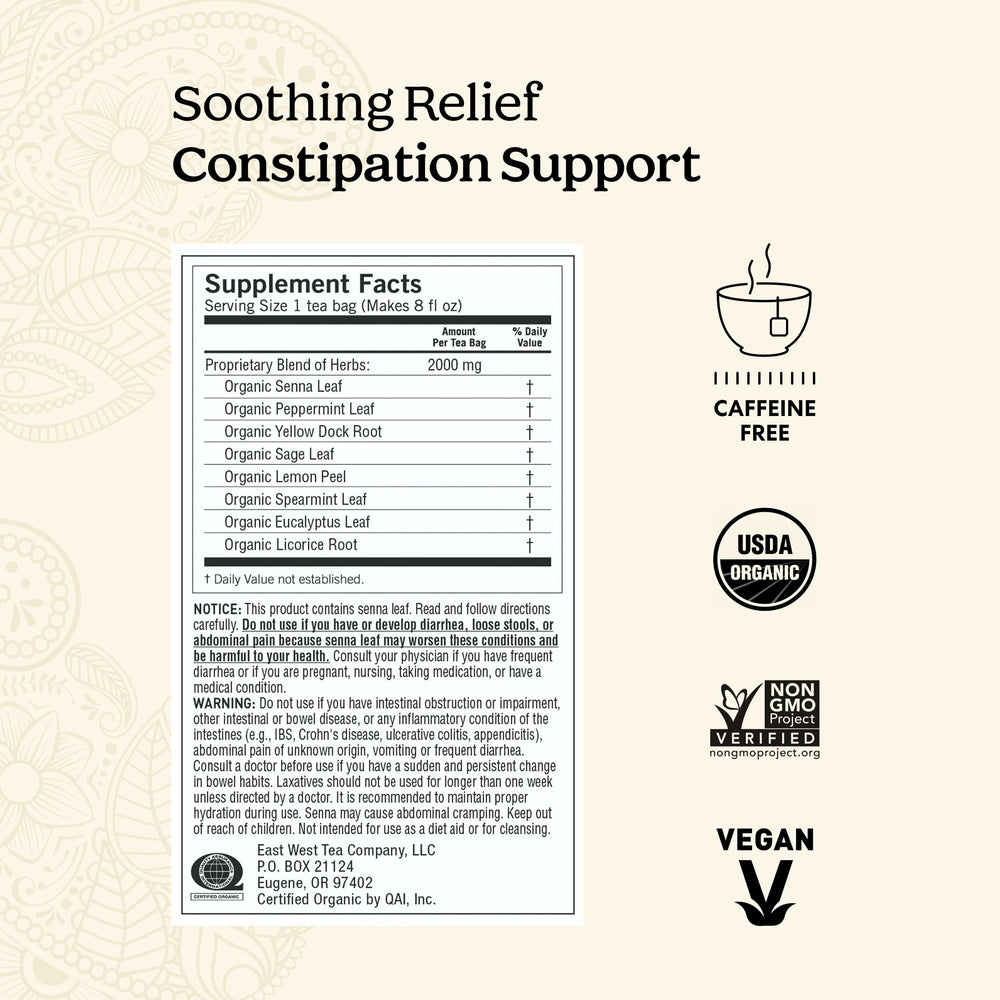 Mint leaves in Yogi tea provide refreshing digestive comfort.
