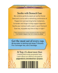 Yogi Tea Stomach Ease ginger-cardamom spices for warming flavor