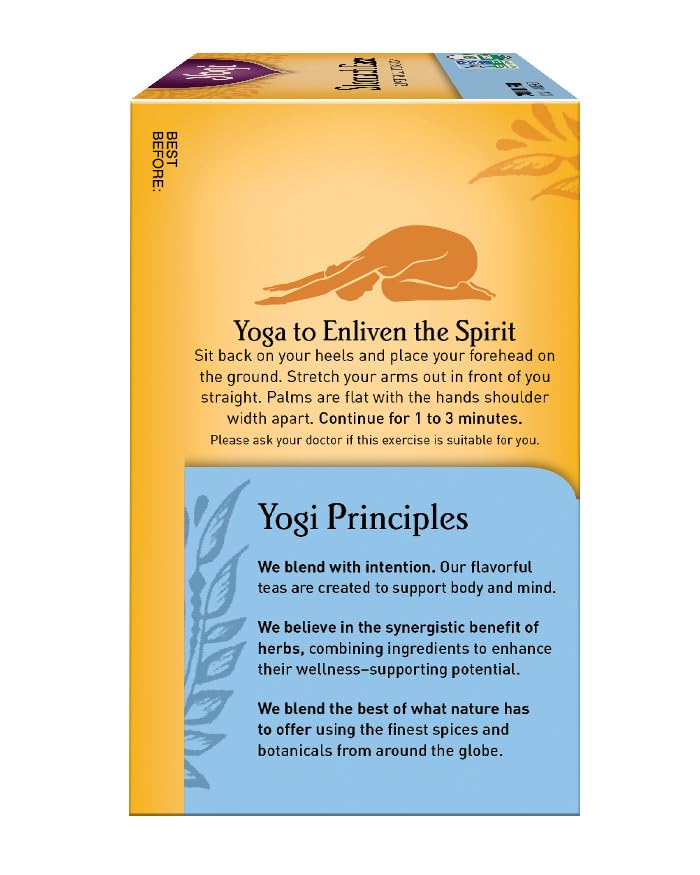 Yogi Tea Stomach Ease packaging with compostable tea bags