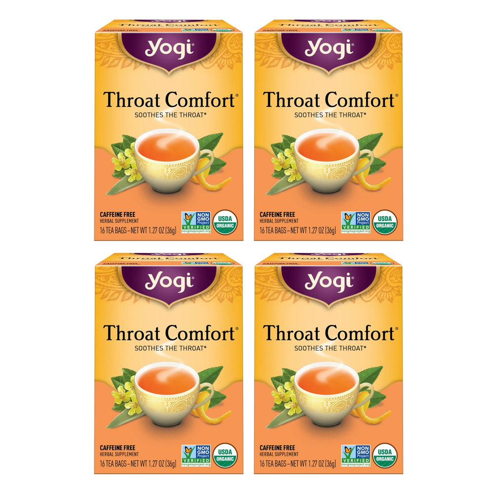 Yogi Throat Comfort 4-pack outer box for convenient daily use