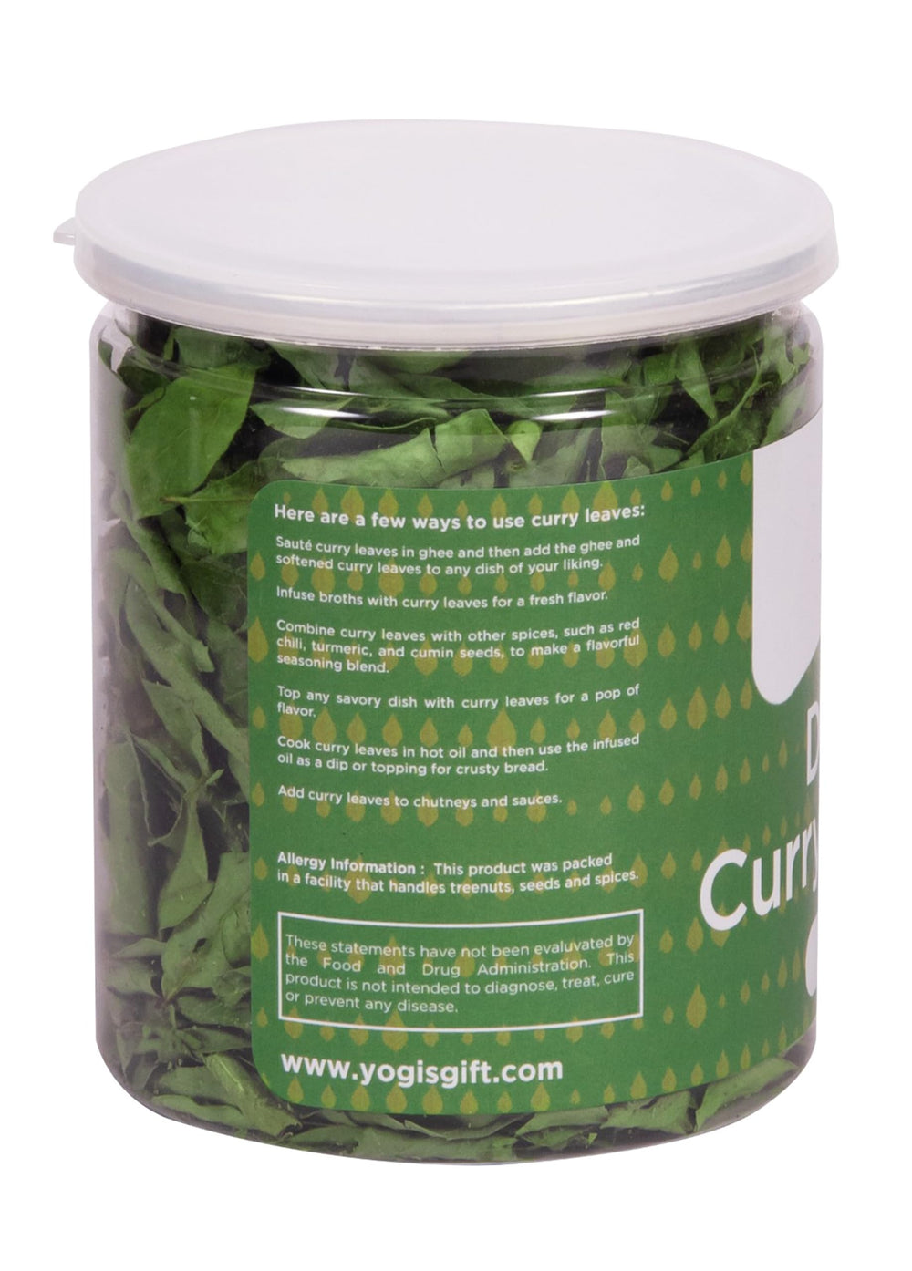 YOGI'S GIFT curry leaves tray dried collection showcases versatile herb for soups and stews.