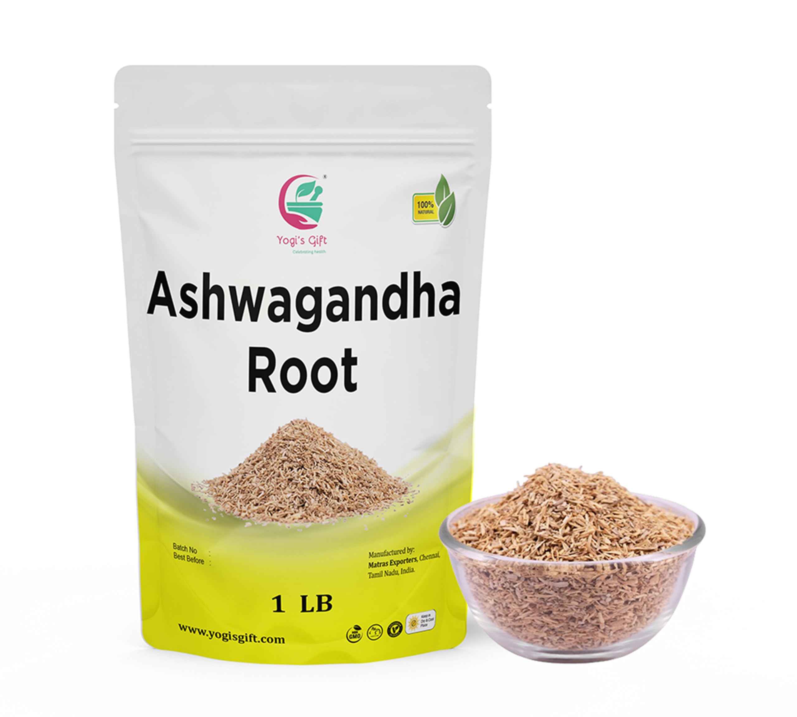 YOGI'S GIFT Ashwagandha root dried bundle for tea preparation