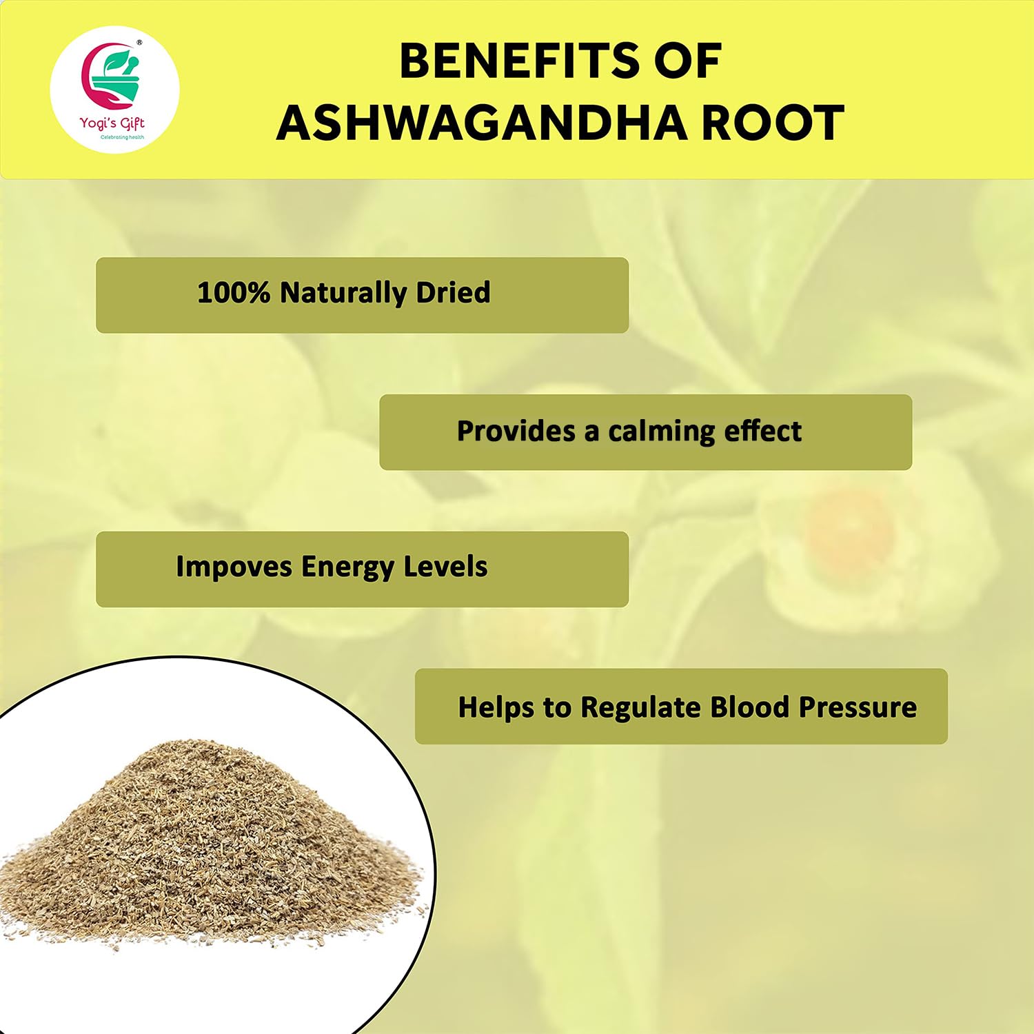YOGI'S GIFT Ashwagandha root smoothie ingredient blends easily