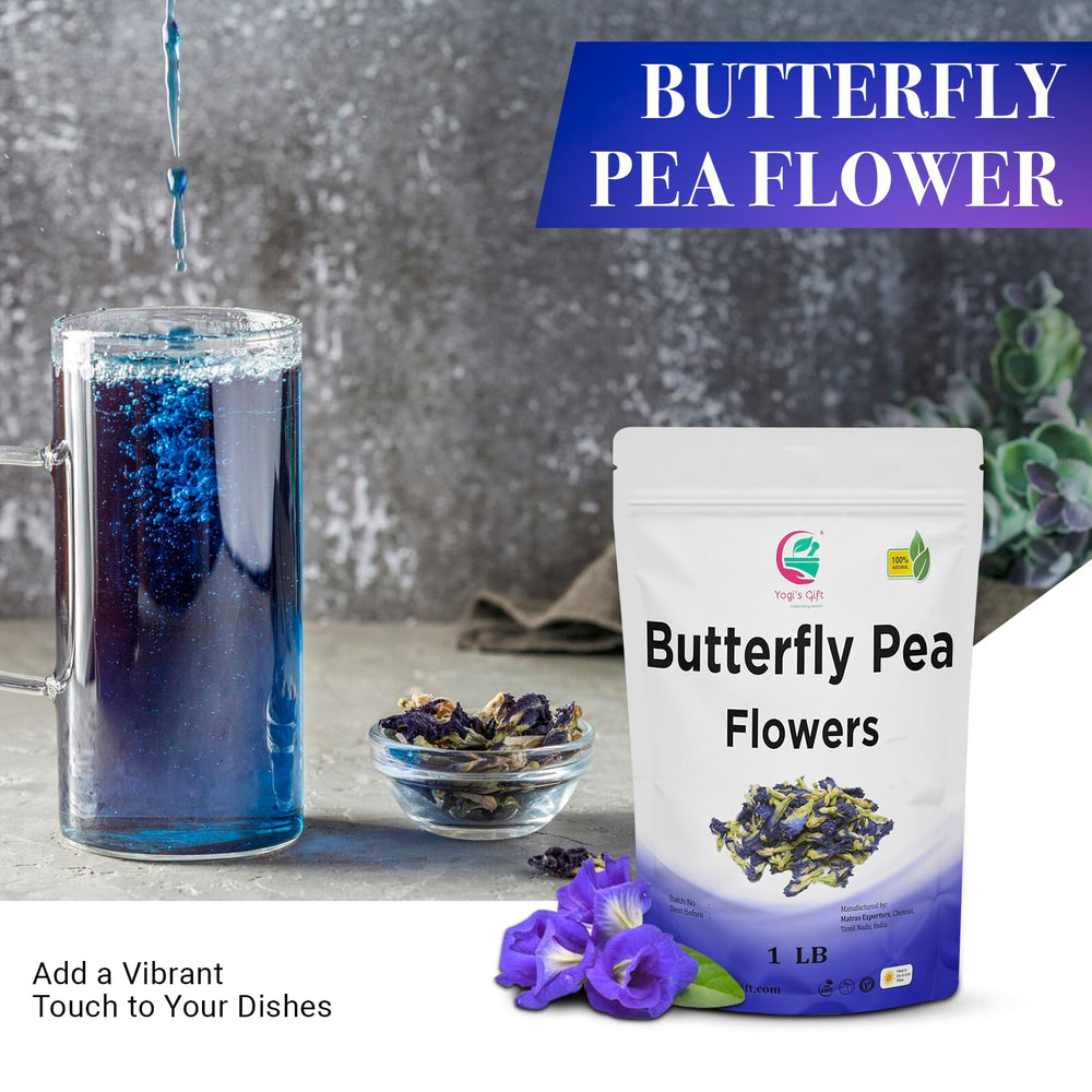 Yogi's Gift butterfly pea colorant for foods and drinks.